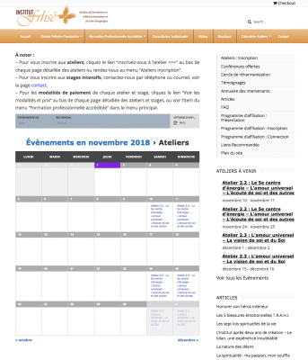 Institut F.R.H.S.É: Event Booking Calendar - Click on any date with an event &amp; you are redirected to event description page